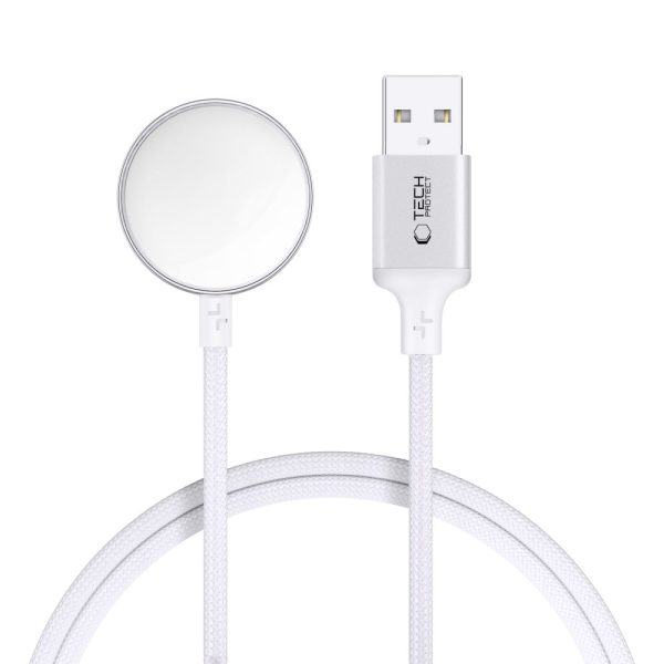 TECH-PROTECT MC02 ULTRABOOST MAGNETIC CHARGER CABLE 100CM APPLE WATCH WHITE