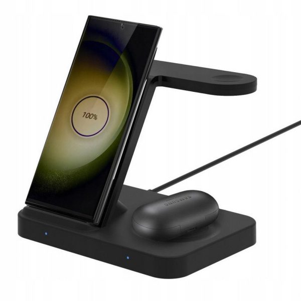 TECH-PROTECT QI15W-A37 3IN1 WIRELESS CHARGER FOR ANDROID & APPLE BLACK - Image 4