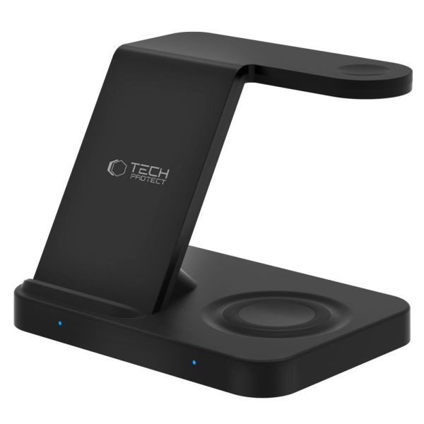 TECH-PROTECT QI15W-A37 3IN1 WIRELESS CHARGER FOR ANDROID & APPLE BLACK - Image 5