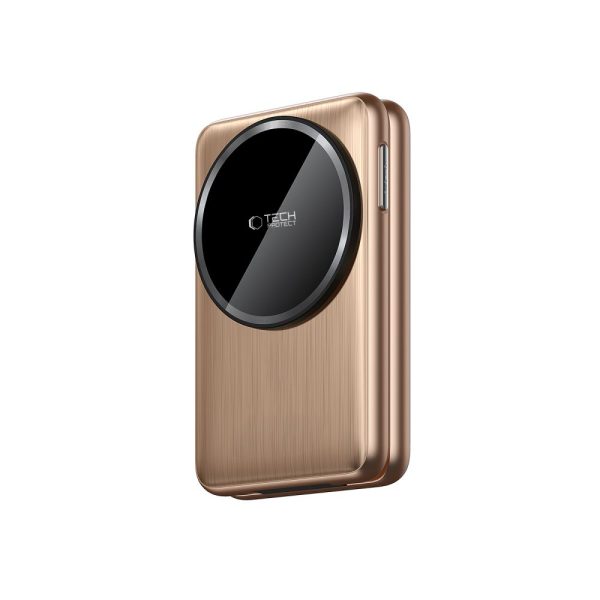 TECH-PROTECT QI15W-A42 3IN1 MAGNETIC MAGSAFE WIRELESS CHARGER DESERT GOLD - Image 3