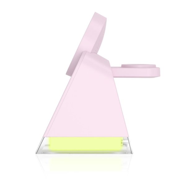 TECH-PROTECT QI15W-A43 3IN1 MAGNETIC MAGSAFE WIRELESS CHARGER BABY PINK - Image 4