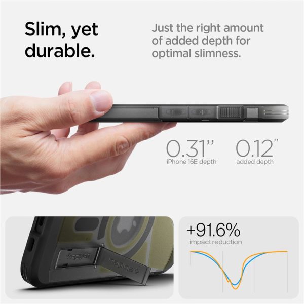 Spigen Tough Armor MagSafe frost black-Apple iPhone 16e (ACS09138) - Image 9