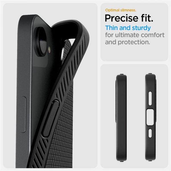 Spigen Liquid Air matte black-Apple iPhone 16e (ACS09161) - Image 11