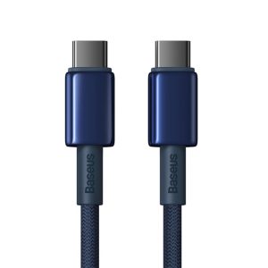 Baseus Tungsten Gold Fast Charging Data Cable Type-C to Type-C 100W 1m Deepsea Blue (P10319800321-03)