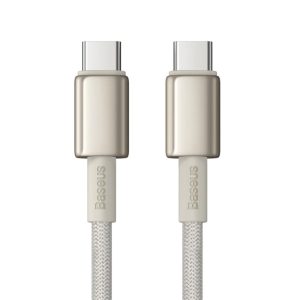 Baseus Tungsten Gold Fast Charging Data Cable Type-C to Type-C 100W 1m Titanium Galaxy Gold (P10319800G21-00)