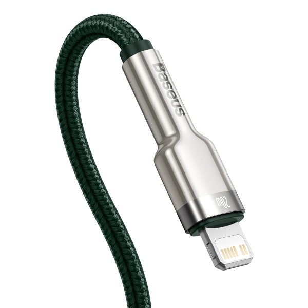 Baseus Cable  Cafule Metal PD Type-C to Lightning 1,0 m green 20W (CATLJK-A06) - Image 3