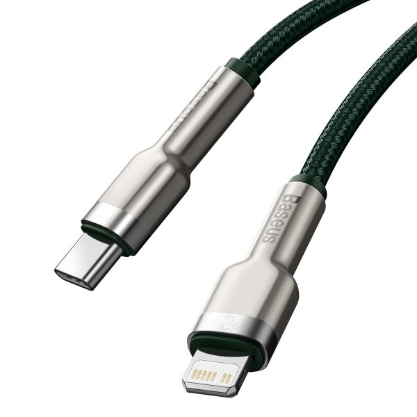 Baseus Cable  Cafule Metal PD Type-C to Lightning 1,0 m green 20W (CATLJK-A06) - Image 4