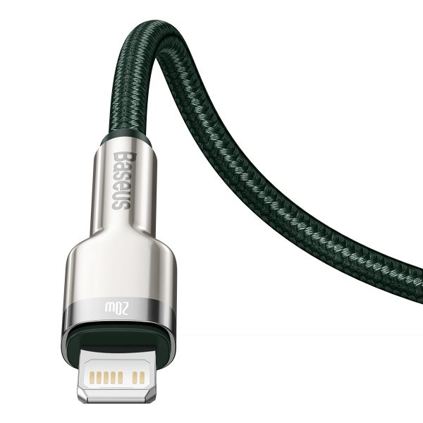 Baseus Cable  Cafule Metal PD Type-C to Lightning 1,0 m green 20W (CATLJK-A06) - Image 6