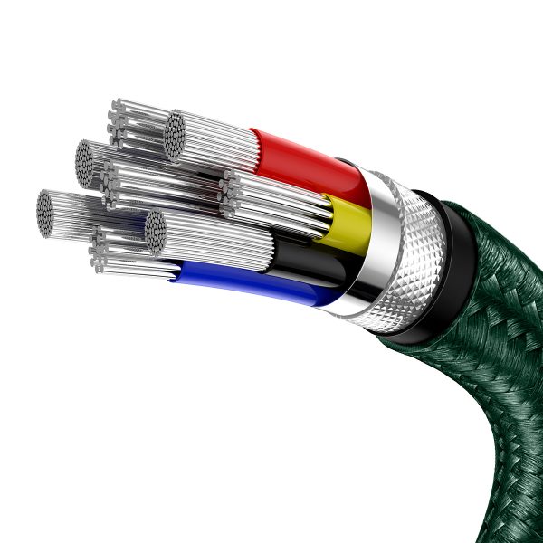 Baseus Cable  Cafule Metal PD Type-C to Type-C 2,0 m green 100W (CATJK-D06) - Image 4