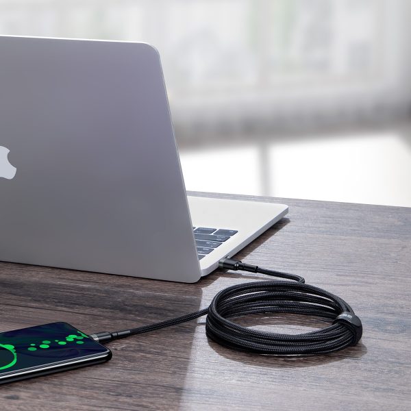 Baseus cable Cafule PD USB-C - USB-C 2,0 m 5A gray-black 100W (CATKLF-ALG1) - Image 6