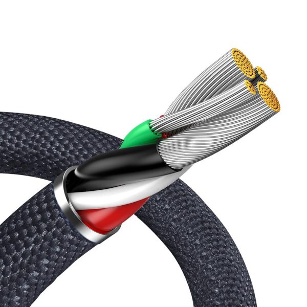 Baseus cable Crystal Shine USB - Lightning 1,2 m 2,4A black (CAJY000001) - Image 5
