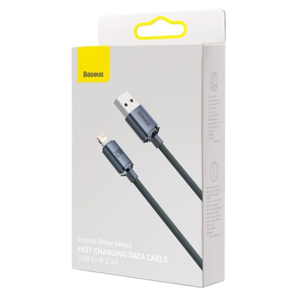 Baseus cable Crystal Shine USB - Lightning 1,2 m 2,4A black (CAJY000001) - Image 8