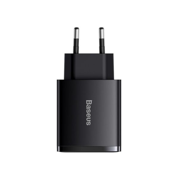 Baseus wall charger Compact PD 30W 1x Type-C 2x USB black (CCXJ-E01) - Image 2