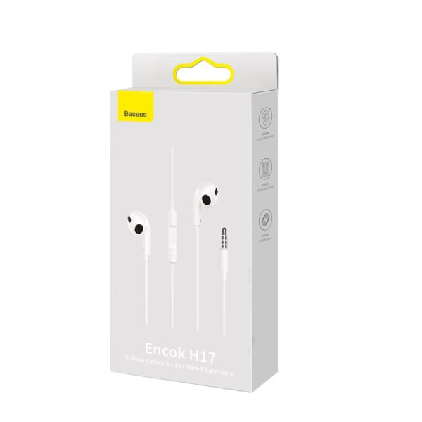 Baseus wired earphones Encok H17white (NGCR020002) - Image 3