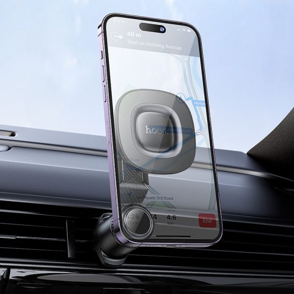 Hoco magnetic car holder for air vent H74 black metal gray - Image 3