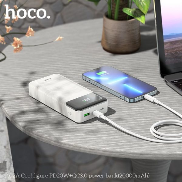 Hoco Power Bank 20000mAh PD QC3.0 3A 20W J102A white - Image 4