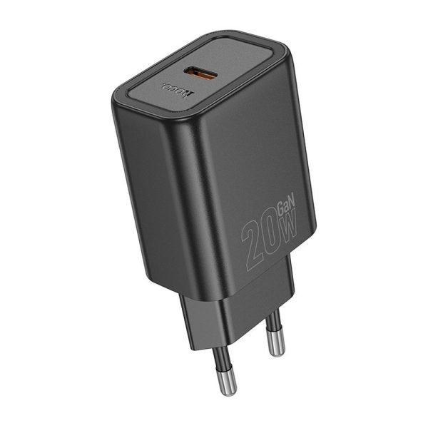 Hoco wall charger Type C PD QC 20W N60 black - Image 2