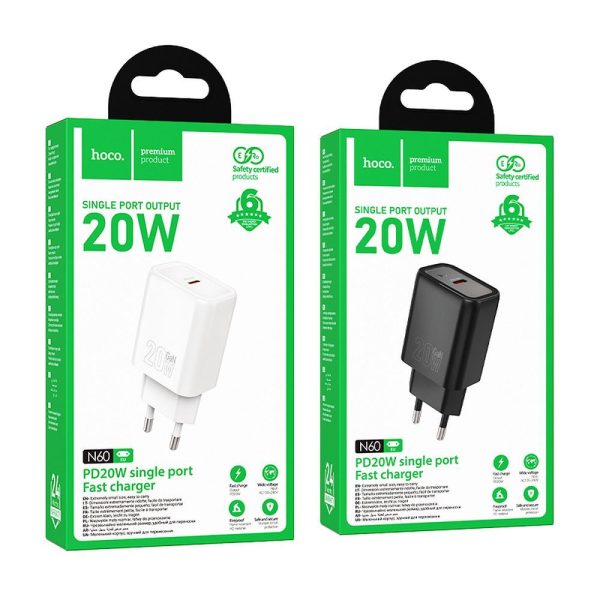 Hoco wall charger Type C PD QC 20W N60 white - Image 5