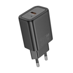 HOCO wall charger USB A + Type C PD QC3.0 3A 30W N63 black