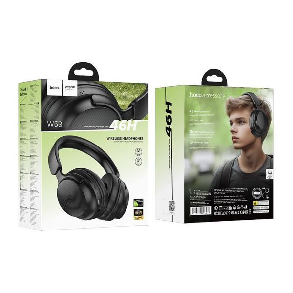 HOCO wire headphones bluetooth W53 classic black - Image 5