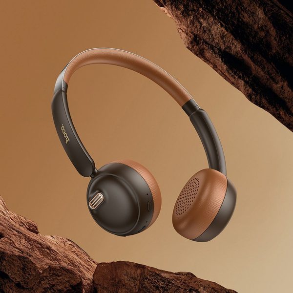 HOCO wire headphones bluetooth W62 Brown - Image 4