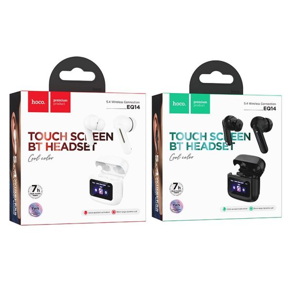 HOCO wireless earphones bluetooth with touch screen TWS EQ14 white - Image 6