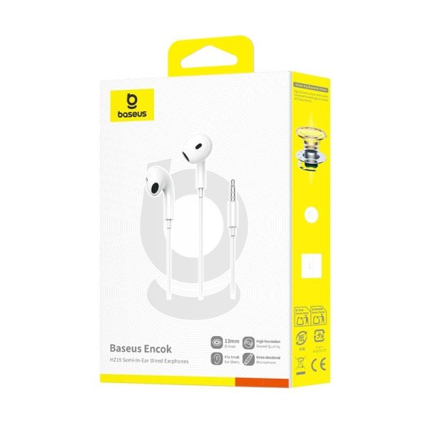 Baseus Encok HZ19 Wired Earphones Moon White (A00182301213-00) - Image 6