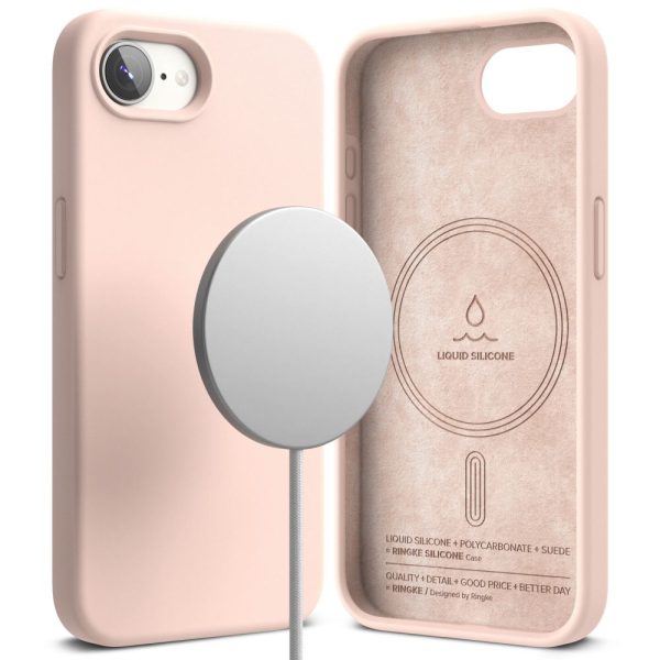 Θήκη Ringke SILICONE MAGNETIC MAGSAFE-Apple iPhone 16e PINK SAND - Image 2