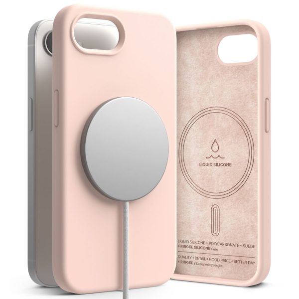 RINGKE SILICONE MAGNETIC MAGSAFE IPHONE 16E PINK SAND