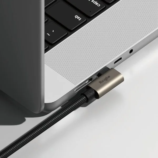 Καλώδιο USB-C Ringke USB 3.2 Gen 2x2 240W 20Gbps 2m 90° Black - Image 6