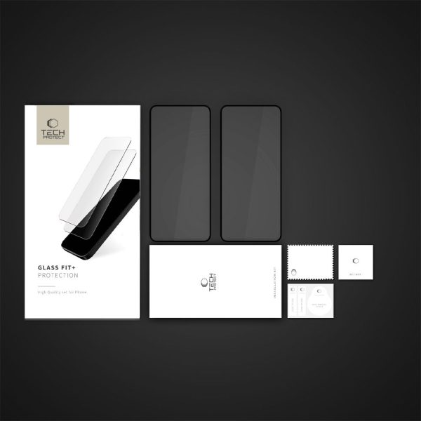 TECH-PROTECT GLASS FIT+ 2-PACK XIAOMI REDMI NOTE 14 4G / 5G BLACK - Image 5