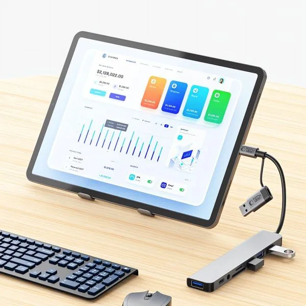USB-C Hub Adapter Tech-Protect HB06 8in1 Space Grey - Image 9