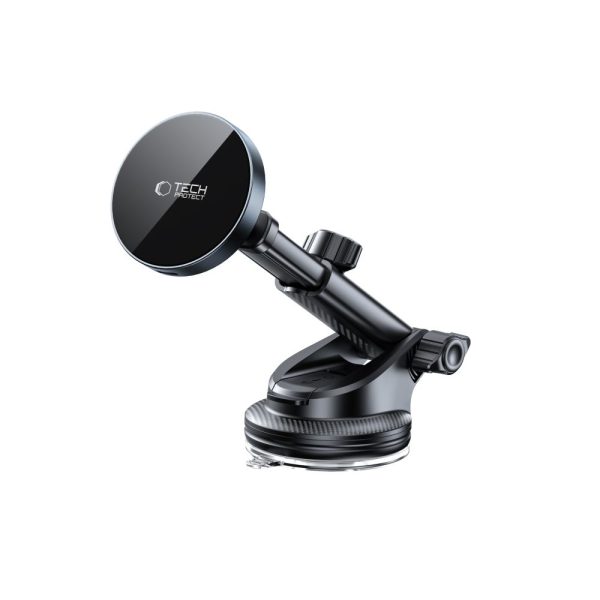 TECH-PROTECT MM15W-V5 MAGNETIC MAGSAFE DASHBOARD & VENT CAR MOUNT WIRELESS CHARGER 15W BLACK/BLACK - Image 2