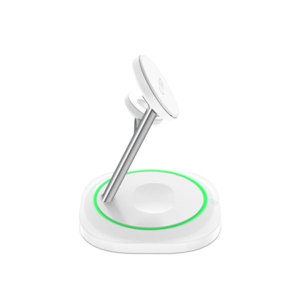 TECH-PROTECT QI15W-A46 3IN1 MAGNETIC MAGSAFE WIRELESS CHARGER WHITE - Image 5