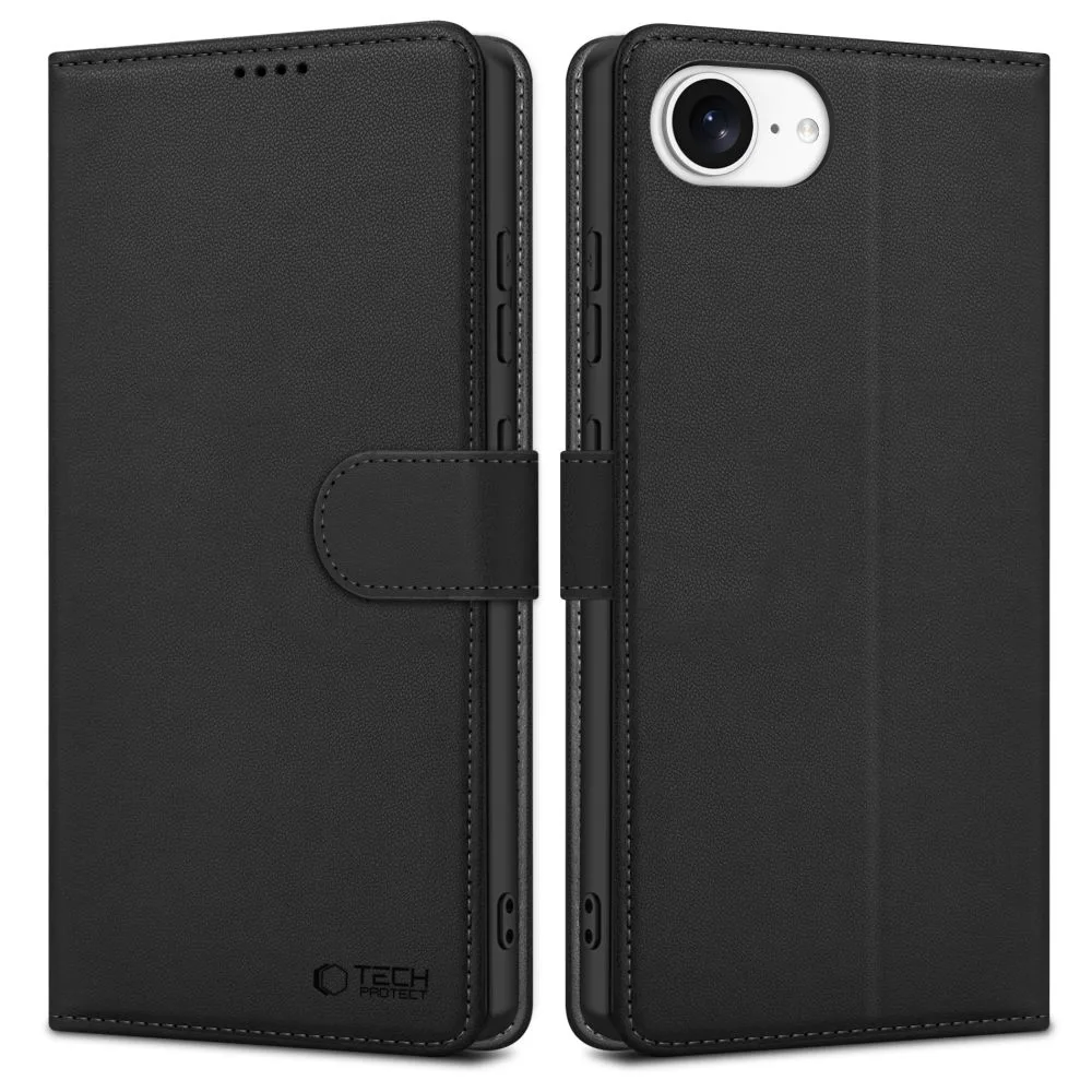 Θήκη iPhone 16e / 17e Tech-Protect Wallet Matte Black