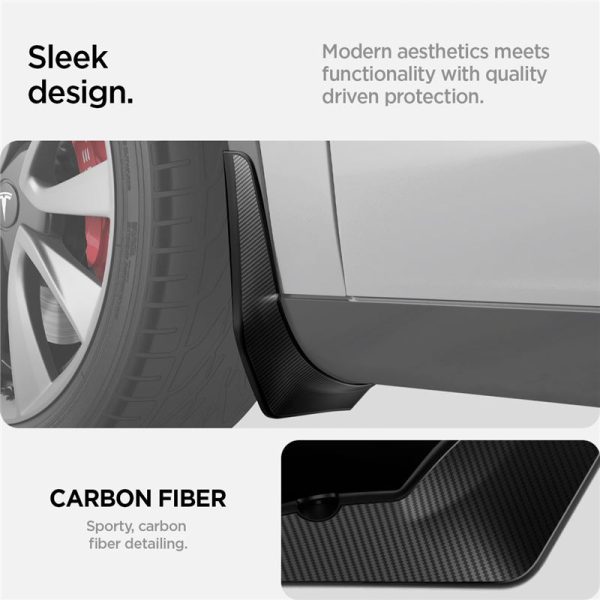 Spigen Tesla Mud Flaps black - Tesla Model Y (ACP04512) - Image 3