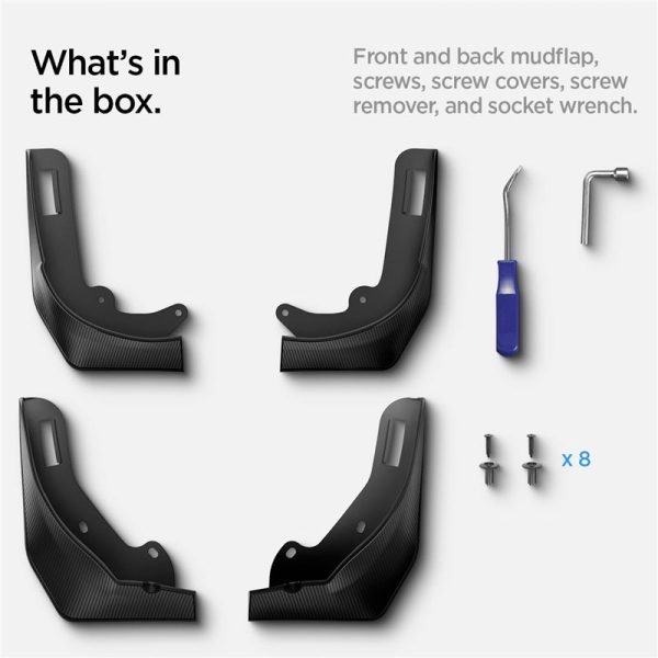 Spigen Tesla Mud Flaps black - Tesla Model Y (ACP04512) - Image 6