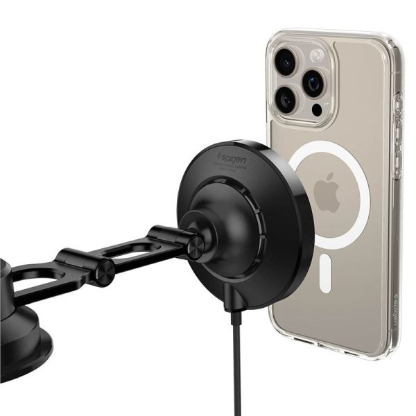 Spigen OneTap Pro 3 Cryomax MagSafe Car Wireless Charger (Dashboard) black (ACP07405) - Image 11