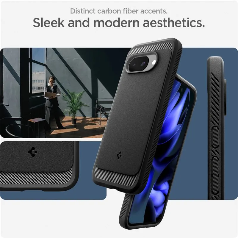 Θήκη Google Pixel 9a Spigen Rugged Armor MagSafe Matte Black (ACS09041) - Image 3