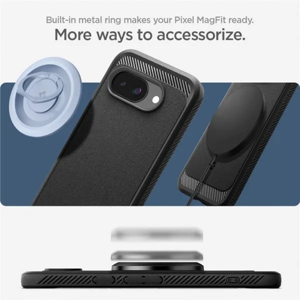 Θήκη Google Pixel 9a Spigen Rugged Armor MagSafe Matte Black (ACS09041) - Image 4