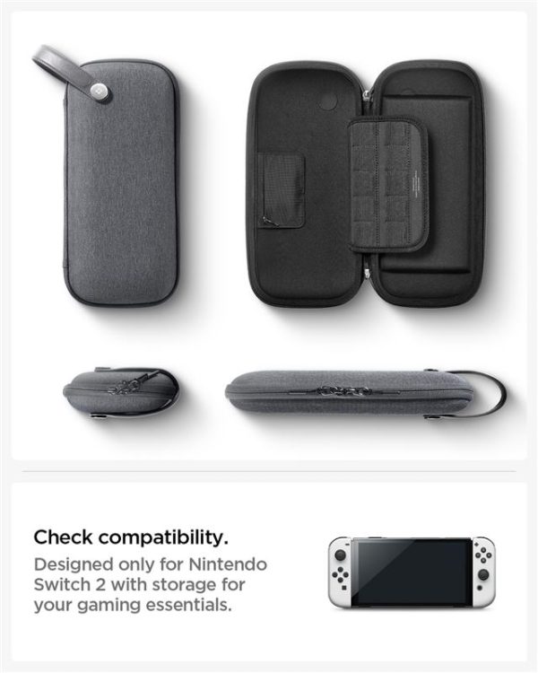 Spigen Klasden Pouch charcoal gray - Nintendo Switch 2 (AGP09077) - Image 8