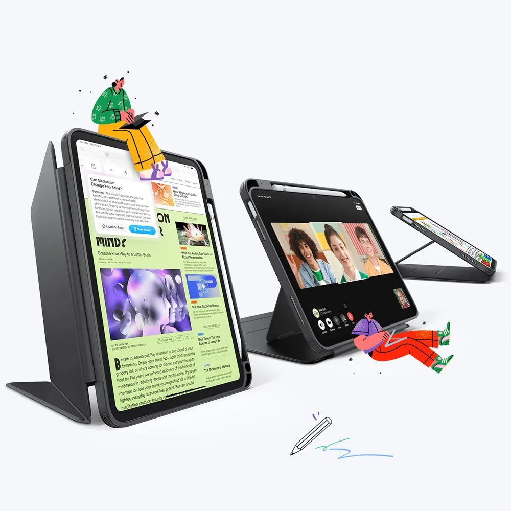 Θήκη iPad 10.9 10th Gen / iPad 11 2025 ESR Flip Hybrid Black - Image 2