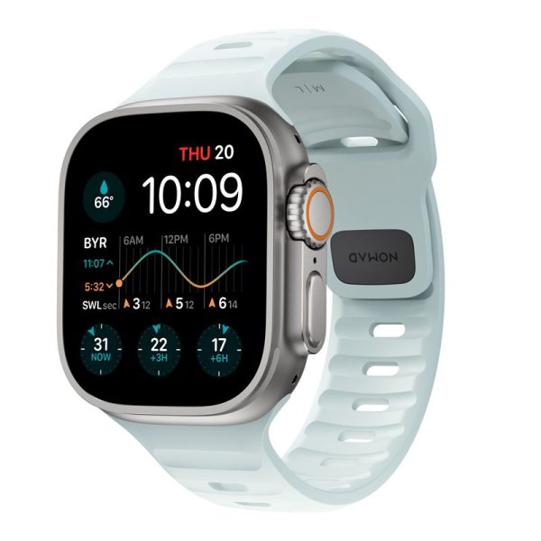 Nomad Sport Strap Ice Blue Glow - Apple Watch 49mm/46mm/45mm/44mm (NM01123385) - Image 8