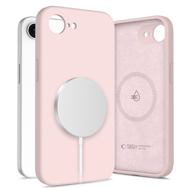 TECH-PROTECT LIQUID SILICONE MAGSAFE IPHONE 16E PINK PEARL