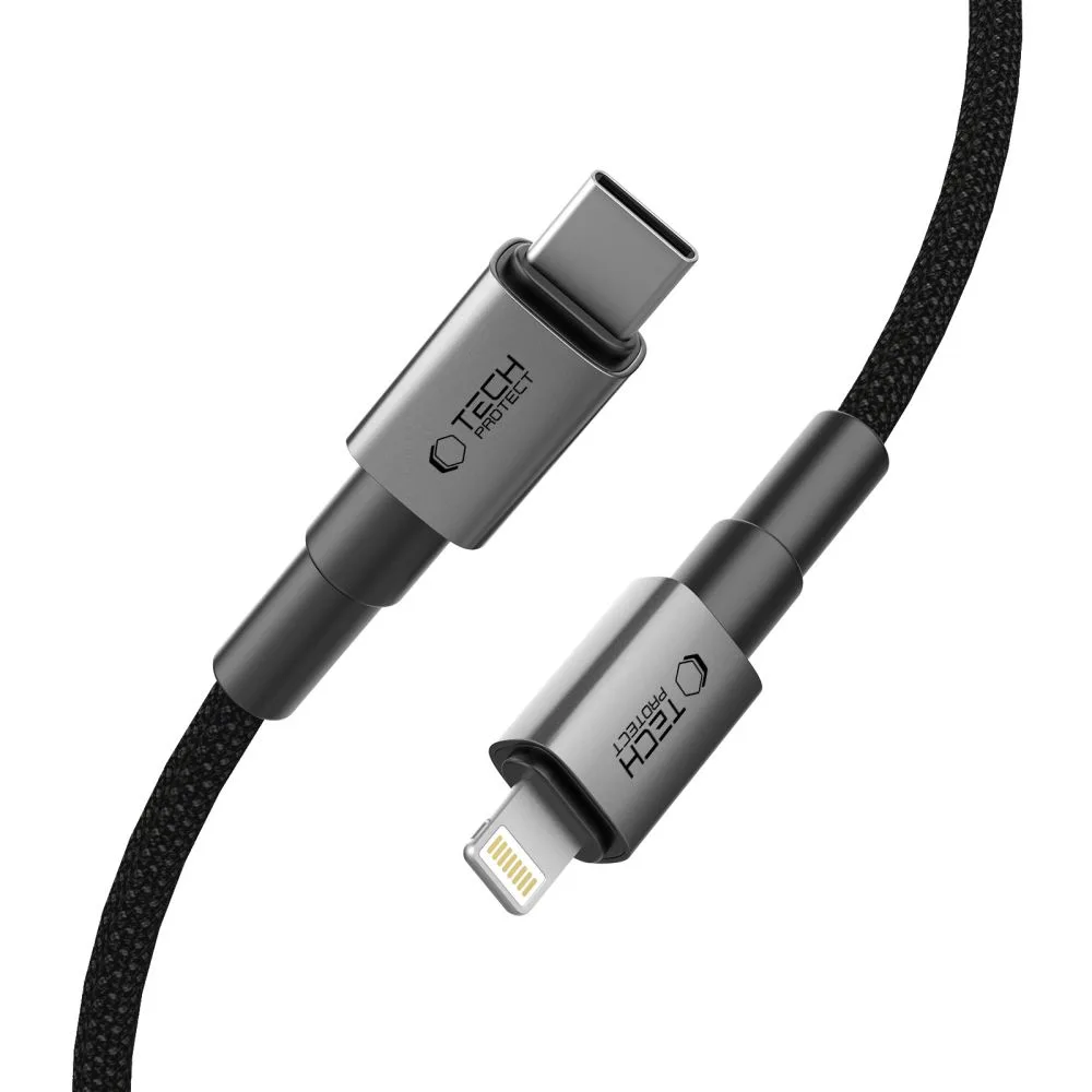Καλώδιο USB-C σε Lightning Tech-Protect UltraBoost DNA PD 27W 25cm Iron Grey - Image 2