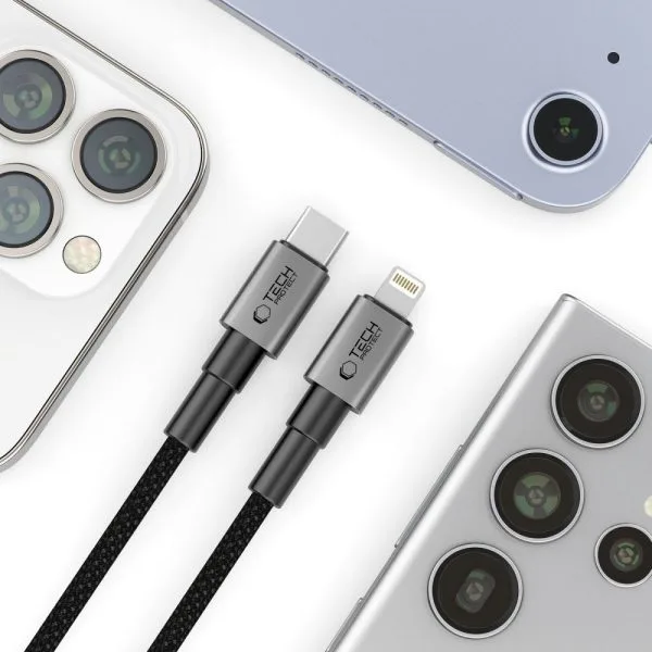 Καλώδιο USB-C σε Lightning Tech-Protect UltraBoost DNA PD 27W 25cm Iron Grey - Image 4