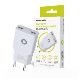 Mobile Origin GaN 30W Slim Charger MO18 - Dual USB-C