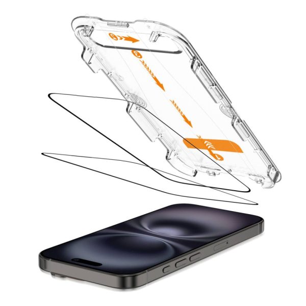 TECH-PROTECT QUICK SET+ 2-PACK IPHONE 15 / 16 BLACK - Image 2