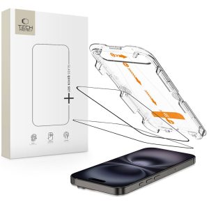SZKŁO HARTOWANE TECH-PROTECT QUICK SET+ 2-PACK IPHONE 15 / 16 BLACK