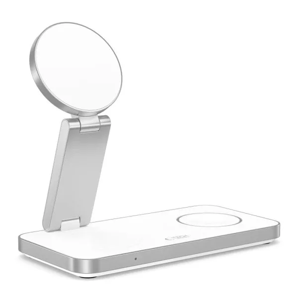 TECH-PROTECT QI15W-A47 3IN1 MAGNETIC MAGSAFE WIRELESS CHARGER WHITE - Image 4